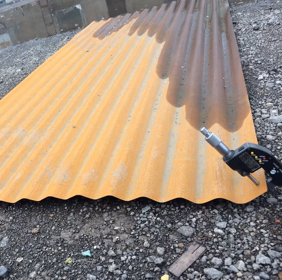 La toiture en métal couvre le revêtement ondulé de 0.8mm Corten