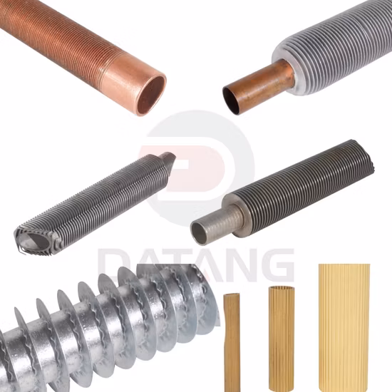 Chine prix d'usine haute qualité fréquence réfrigération industrielle et acier inoxydable soudé hélicoïdal extrudé spirale aileron/plaque à ailettes brasée échangeur de chaleur tube