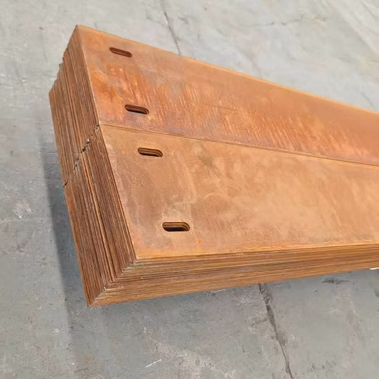 Bordure de jardin en acier Corten Corten une plaque d'acier
