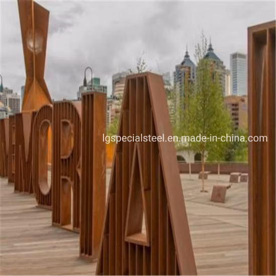 Corten a/B laminé à chaud, tôle d'acier allié, acier patinable pour jardin paysage extérieur